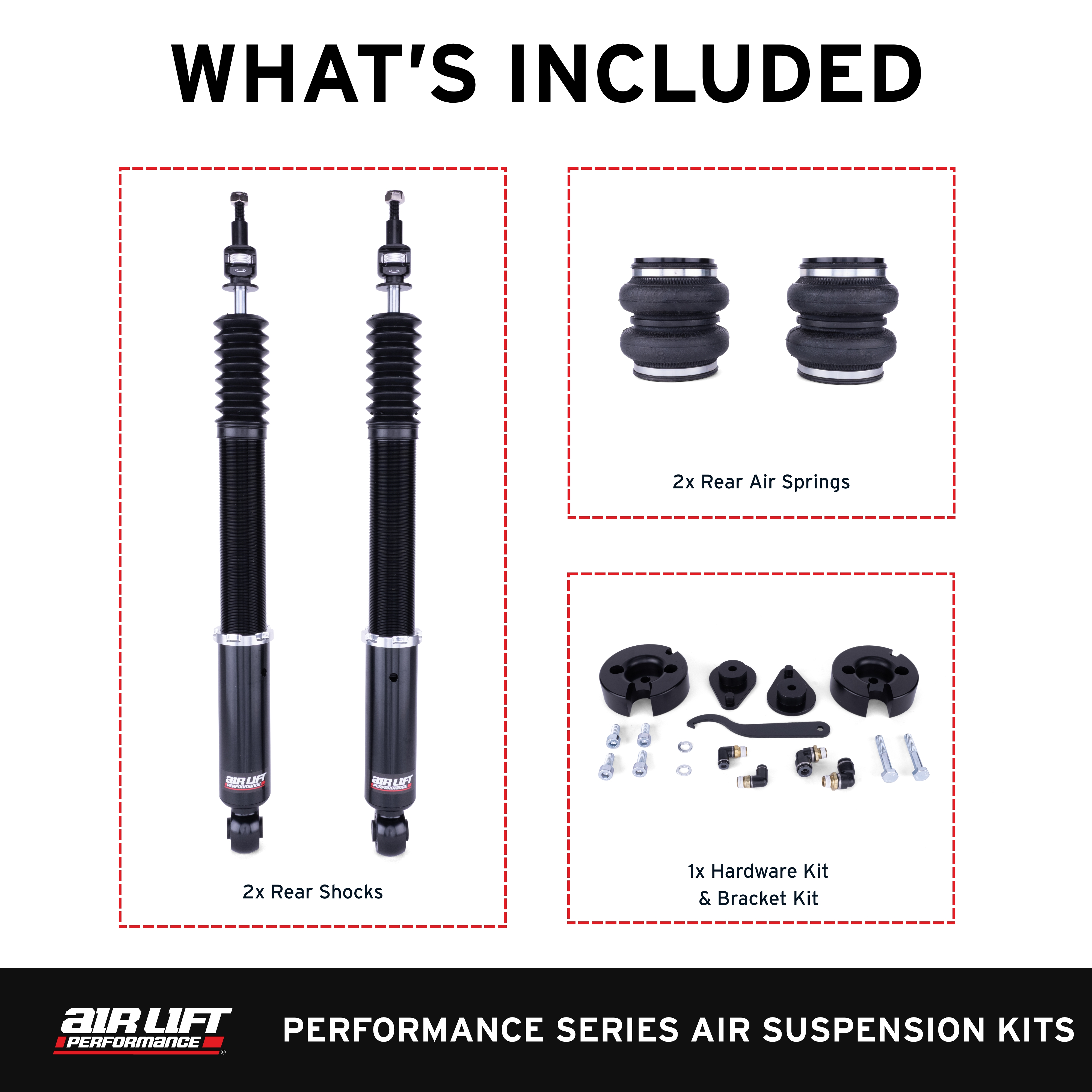Air Lift Performance 76508 Air Lift Performance Rear Air Spring Suspension Kit